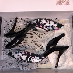 WHBM heels floral